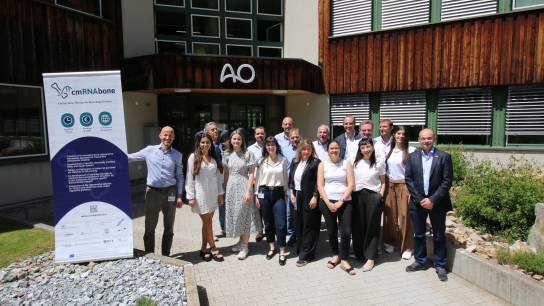 The cmRNAbone consortium at the final meeting in Davos, Switzerland